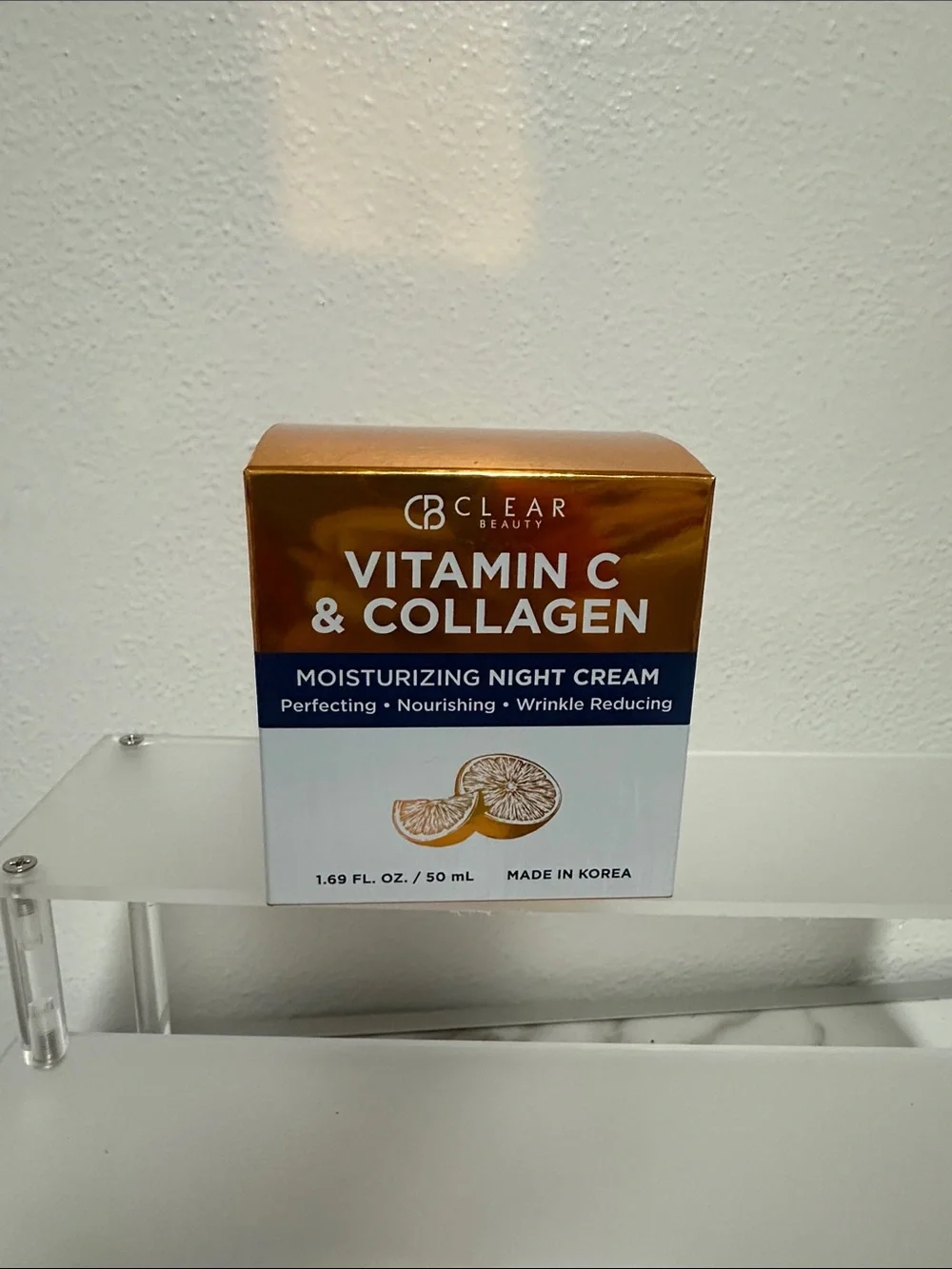 Vitamin C & Collagen Moisturizing Night Cream - Gold/White